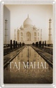 Blechschild 18x12 cm Indien schwarz weiß Taj Mahal Bildmotiv Reisemotiv Abenteuer Reisen Urlaub