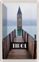 Blechschild 18x12 cm Tirol Österreich Kirchenturm Bildmotiv Reisemotiv Abenteuer Reisen Urlaub