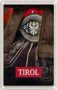 Blechschild 18x12 cm Tirol Österreich traditionell Kleid Bildmotiv Reisemotiv Abenteuer Reisen Urlaub