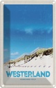 Blechschild 18x12 cm Westerland Gemeine Sylt Strand Gehweg Bildmotiv Reisemotiv Abenteuer Reisen Urlaub