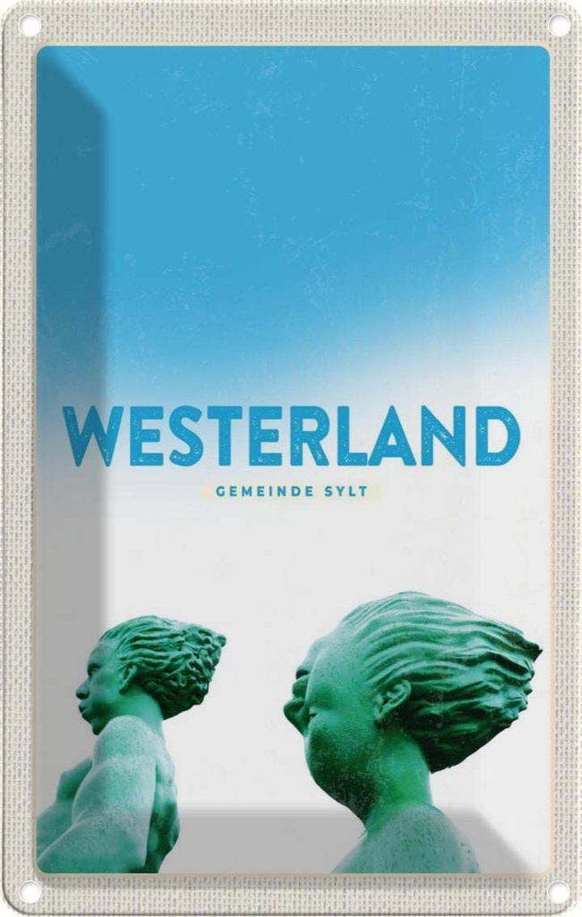 [LA-1782529] Blechschild 18x12 cm WesterlandSylt Reisende Bildmotiv Reisemotiv Abenteuer Reisen Urlaub