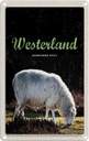 Blechschild 18x12 cm WesterlandTiere Schafe Wiese Bildmotiv Reisemotiv Abenteuer Reisen Urlaub