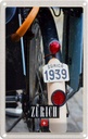 Blechschild 18x12 cm Zürich Fahrrad 1939 Europa Bildmotiv Reisemotiv Abenteuer Reisen Urlaub