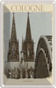 Blechschild 18x12 cm Kölner Dom Mittelalter schwarz weiß Bildmotiv Reisemotiv Abenteuer Reisen Urlaub