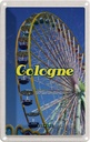 Blechschild 18x12 cm Köln Kirmes Riesenrad Autoskooter Bildmotiv Reisemotiv Abenteuer Reisen Urlaub