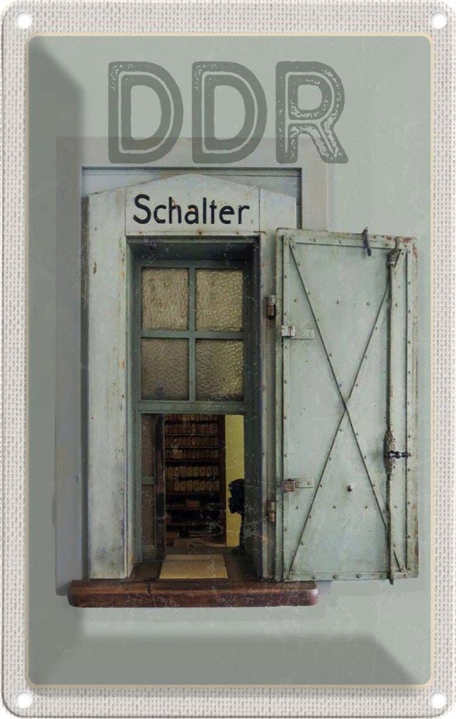 [LA-1782557] Blechschild 18x12 cm Berlin Deutschland DDR Diktatur Bildmotiv Reisemotiv Abenteuer Reisen Urlaub