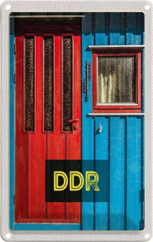 [LA-1782558] Blechschild 18x12 cm Berlin Deutschland Häuser DDR Krieg Bildmotiv Reisemotiv Abenteuer Reisen Urlaub