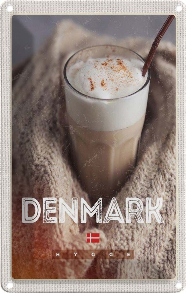 [LA-1782569] Blechschild 18x12 cm Dänemark Kopenhagen Winterzeit Hygge Bildmotiv Reisemotiv Abenteuer Reisen Urlaub