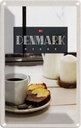 Blechschild 18x12 cm Dänemark Kaffee Marmorkuchen Wohnung Bildmotiv Reisemotiv Abenteuer Reisen Urlaub
