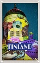 Blechschild 18x12 cm Finnland Kirche Skulptur Mittelalter Bildmotiv Reisemotiv Abenteuer Reisen Urlaub