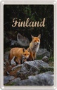 Blechschild 18x12 cm Finnland Füchse Wald Tiere Bildmotiv Reisemotiv Abenteuer Reisen Urlaub