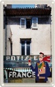 Blechschild 18x12 cm Frankreich Architektur Restaurant Häuser