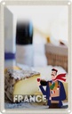 Blechschild 18x12 cm Frankreich Schimmelkäse Croissant Abenteuer Reisen Urlaub