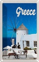 Blechschild 18x12 cm Greece Griechenland weiße Häuser Bildmotiv Reisemotiv Abenteuer Reisen Urlaub