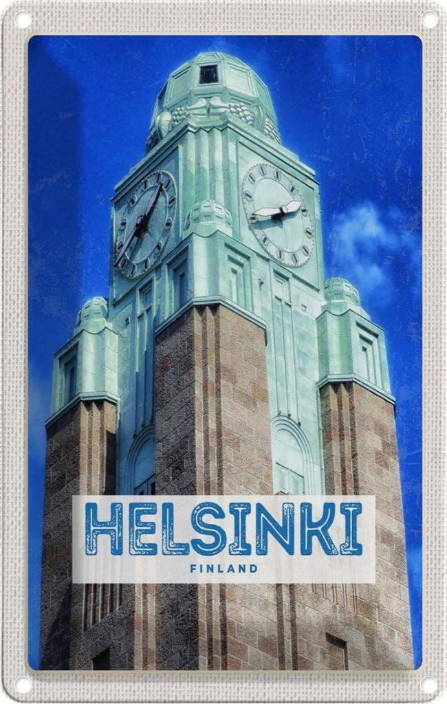 [LA-1782644] Blechschild 18x12 cm Helsinki Finnland Architektur Kirche Bildmotiv Reisemotiv Abenteuer Reisen Urlaub Häuser