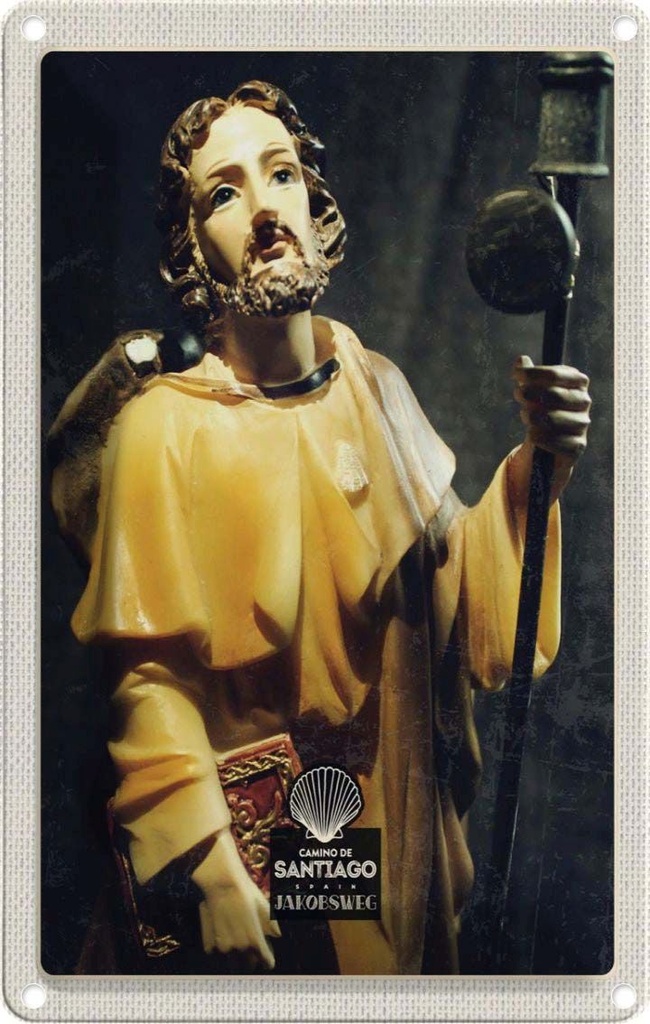 [LA-1782649] Blechschild 18x12 cm Spanien Europa Jesus Jakobsweg Bildmotiv Reisemotiv Abenteuer Reisen Urlaub