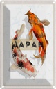 Blechschild 18x12 cm Japan Koi Fische AsienKunst Bildmotiv Reisemotiv Abenteuer Reisen Urlaub