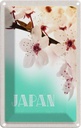 Blechschild 18x12 cm Japan Asien Blume weiß rosa Bildmotiv Reisemotiv Abenteuer Reisen Urlaub