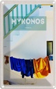 Blechschild 18x12 cm Griechenland Greece Mykonos Gebäude Bildmotiv Reisemotiv Abenteuer Reisen Urlaub
