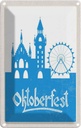 Blechschild 18x12 cm München Oktoberfest Riesenrad blau Feiern Party