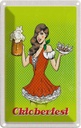 Blechschild 18x12 cm München Oktoberfest Frau Dirndl Bier Feiern Party