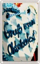Blechschild 18x12 cm Münchener Oktoberfest Lebkuchen blau Feiern Party