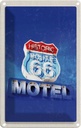 Blechschild 18x12 cm Amerika USA Urlaub Route 66 Historic Motel Bildmotiv Reisemotiv Abenteuer Reisen