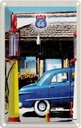 Blechschild 18x12 cm Amerika Chicago Route 66 Tankstelle Bildmotiv Reisemotiv Abenteuer Reisen Urlaub