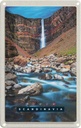 Blechschild 18x12 cm Skandinavien Fluss Steine Wasserfall Bildmotiv Reisemotiv Abenteuer Reisen Urlaub