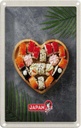 Blechschild 18x12 cm Japan Asien Urlaub Sushi soße Gurke Stäbchen Bildmotiv Reisemotiv Abenteuer Reisen