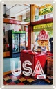 Blechschild 18x12 cm Amerika Diner USA Urlaub American Restaurant Musik Essen Bildmotiv Reisemotiv Abenteuer Reisen