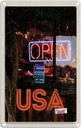 Blechschild 18x12 cm Amerika Open USA Urlaub Kaffee Kuchen Gerichte Bildmotiv Reisemotiv Abenteuer Reisen