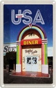 Blechschild 18x12 cm Amerika USA Urlaub Peggy Sues Restaurant Bildmotiv Reisemotiv Abenteuer Reisen