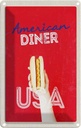 Blechschild 18x12 cm Amerika USA Reisen Urlaub Hot Dog Fast Food Gericht Bildmotiv Reisemotiv Abenteuer