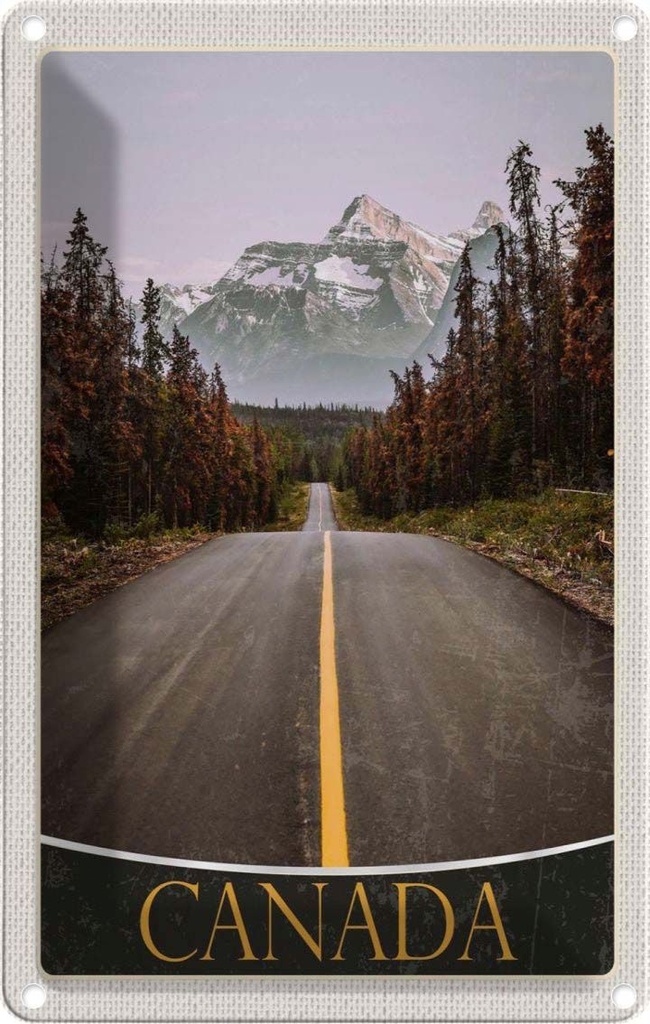 [LA-1782883] Blechschild 18x12 cm California Amerika USA Urlaub Wald Gebirge Bildmotiv Reisemotiv Abenteuer Reisen