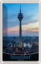 Blechschild 18x12 cm Düsseldorf Fernsehturm Ausblick Trip Bildmotiv Reisemotiv Abenteuer Reisen Urlaub