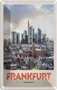 Blechschild 18x12 cm Frankfurt Stadt Hochhäuser Altstadt Bildmotiv Reisemotiv Abenteuer Reisen Urlaub