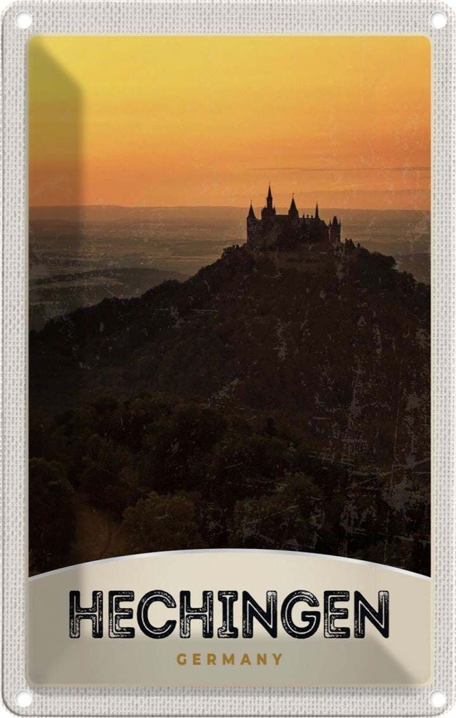 Blechschild 18x12 cm Hechingen Burg Hohenzoller Bildmotiv Reisemotiv Abenteuer Reisen Urlaub