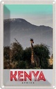 Blechschild 18x12 cm Kenia Ostafrika Giraffe Wildnis Bildmotiv Reisemotiv Abenteuer Reisen Urlaub
