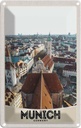 Blechschild 18x12 cm München Altstadt Kirche Bildmotiv Reisemotiv Abenteuer Reisen Urlaub