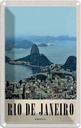 Blechschild 18x12 cm Rio de Amerika USA Urlaub Janeiro Brasilien Stadt Bildmotiv Reisemotiv Abenteuer Reisen