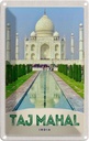 Blechschild 18x12 cm Taj Mahal Agra Bildmotiv Reisemotiv Abenteuer Reisen Urlaub
