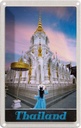 Blechschild 18x12 cm Thailand Wait Traimit golden Kloster Bildmotiv Reisemotiv Abenteuer Reisen Urlaub