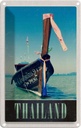 Blechschild 18x12 cm Thailand blaues Boot Bildmotiv Reisemotiv Abenteuer Reisen Urlaub