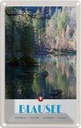 Blechschild 18x12 cm Blausee Schweiz Wald Bildmotiv Reisemotiv Abenteuer Reisen Urlaub