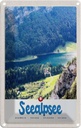 Blechschild 18x12 cm Seealpsee Schweiz Wälder See Bildmotiv Reisemotiv Abenteuer Reisen Urlaub