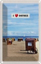 Blechschild 18x12 cm Ostsee Strand Strandkorb Sand Bildmotiv Reisemotiv Abenteuer Reisen Urlaub