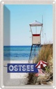 Blechschild 18x12 cm Ostsee Strand Bildmotiv Reisemotiv Abenteuer Reisen Urlaub
