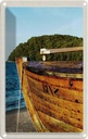 Blechschild 18x12 cm Binz Strand Wälder Boot Bildmotiv Reisemotiv Abenteuer Reisen Urlaub