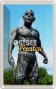 Blechschild 18x12 cm Ostsee Piraten Skulptur Bildmotiv Reisemotiv Abenteuer Reisen Urlaub